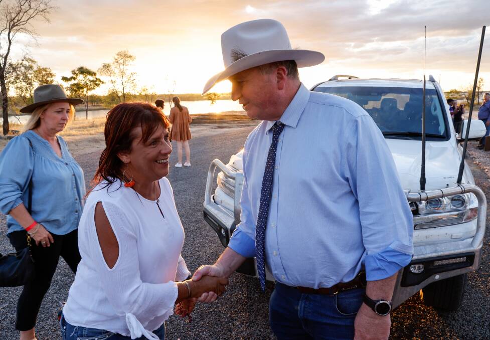 WOMBAT TRAIL: While known for his abrasive and confrontational on-camera demeanour, grassroots campaigning is a core pillar of Barnaby Joyce's regional appeal. Photo: Supplied