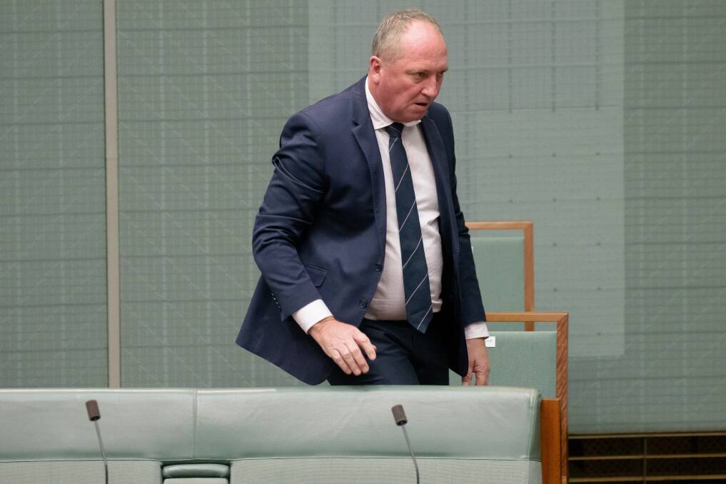 PITCH: Barnaby Joyce has lobbied former Liberal MP Craig Kelly to join the Nationals, which would potentially give him enough allies to challenge for the party leadership. Photo: Sitthixay Ditthavong