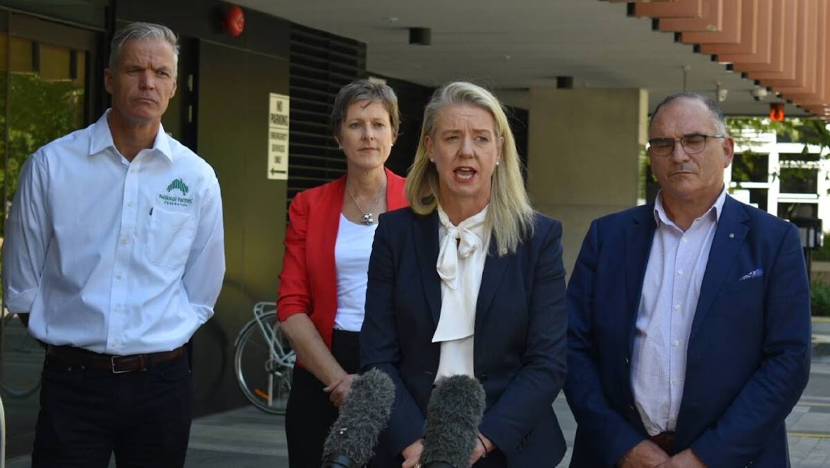 SUPPORT: Emergency Response Minister Bridget McKenzie meet with industry representatives to coordinate agricultures flood response priorities. Photo: Jamieson Murphy