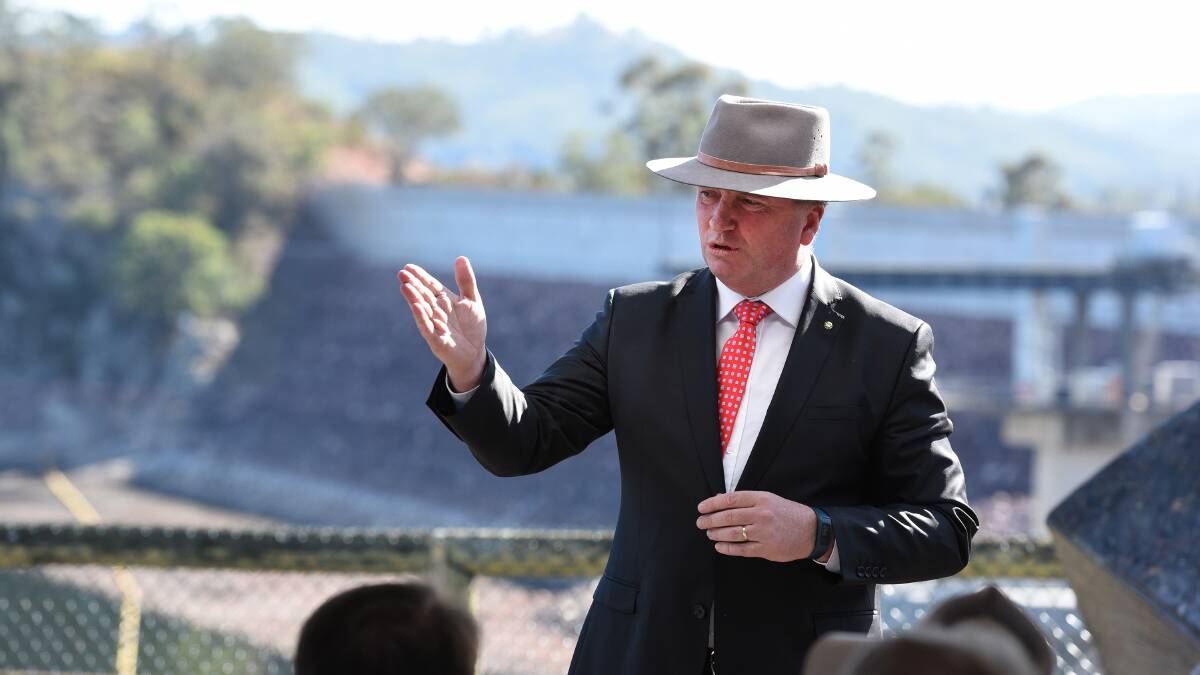 QUESTIONS: Barnaby Joyce dropped water from the Cabinet in the reshuffle.