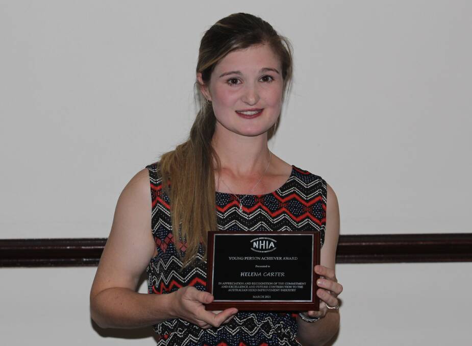 Helena Carter was named the NHIA Young Achiever at Herd '21.