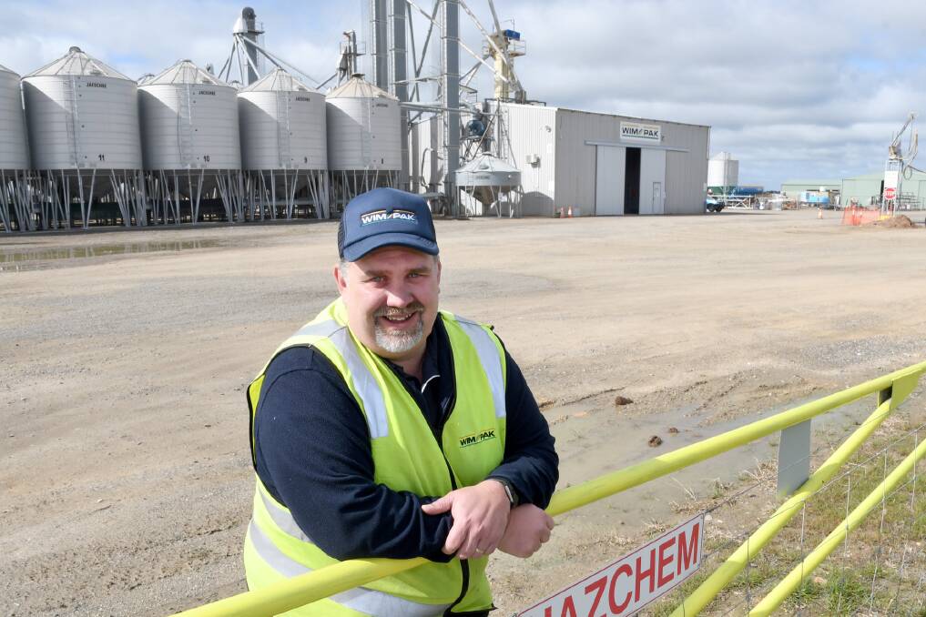 NEW STORAGE: WimPak, Horsham, general manager James French says a shortage of food-grade containers means the company doesn't expect to clear last year's crop before the new harvest comes in.