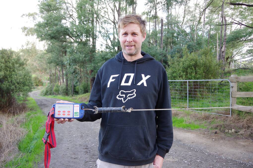 Benam Vic, dairy farmers Nick Leppin uses automatic gate openers on a timer. Using this technology means a person doesn't have to go and open gates to let cows out of the paddock and reduces time.