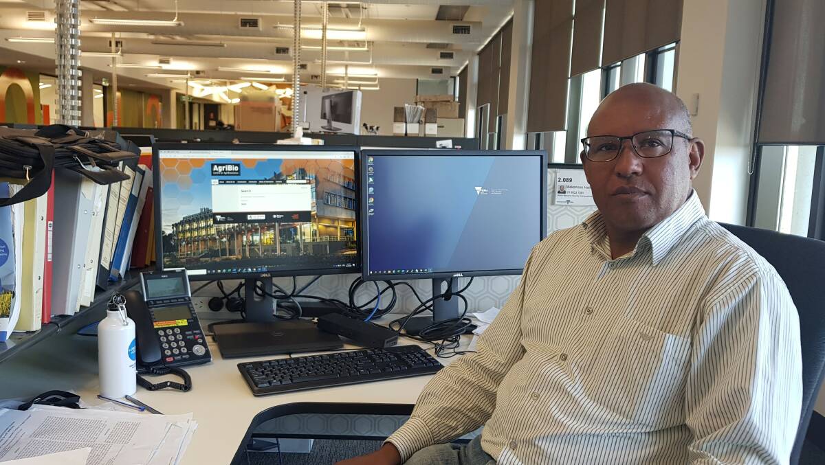 Dr Mekonnen Haile-Mariam at AgriBio, the Centre for AgriBioscience in Melbourne. Photo courtesy of Agriculture Victoria.