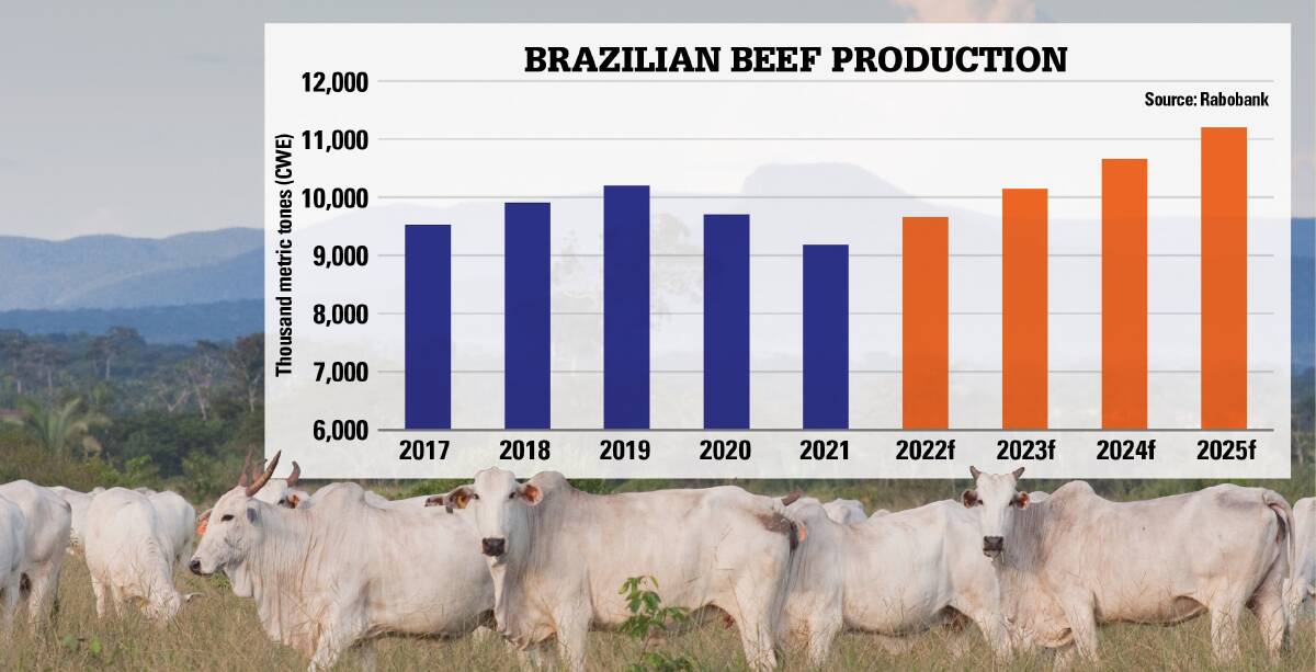 ON THE WAY: Much larger volumes of Brazilian beef are expected to the global market in the next few years as their production lifts, and domestic consumption decreases.