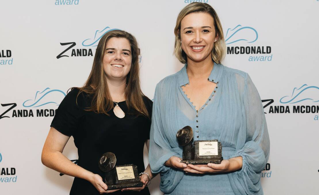 The 2024 Zanda McDonald Award winners Nancy Crawshaw, from New Zealand and Tessa Chartres, the winner of the Australian arm. 