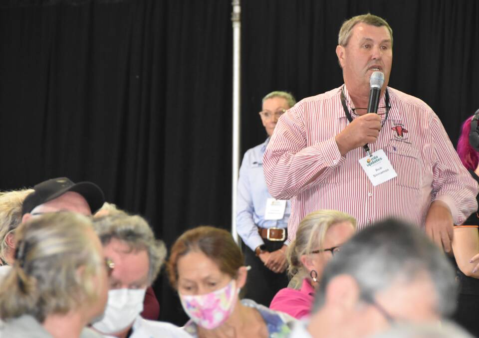 NSW beef producer Rob Sinnamon, Kyogle, at the MLA Updates forum in Toowoomba.