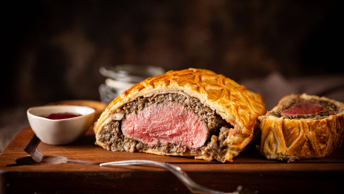 SERVE IT UP: Homemade juicy Beef Wellington, a time-honoured British dish. IMAGE: Shutterstock.