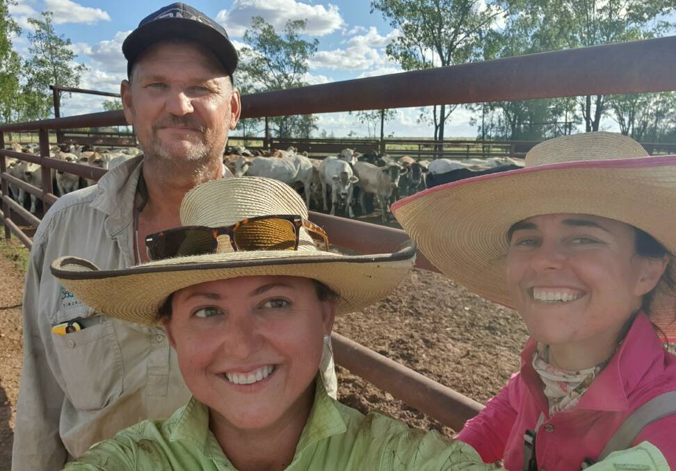 PARTNERS: Nuffield Scholar Sonya Comiskey with value chain partners Cleve Pedracini, Liontown at Charters Towers, and Natalie Engel, Sunlight at Rolleston.