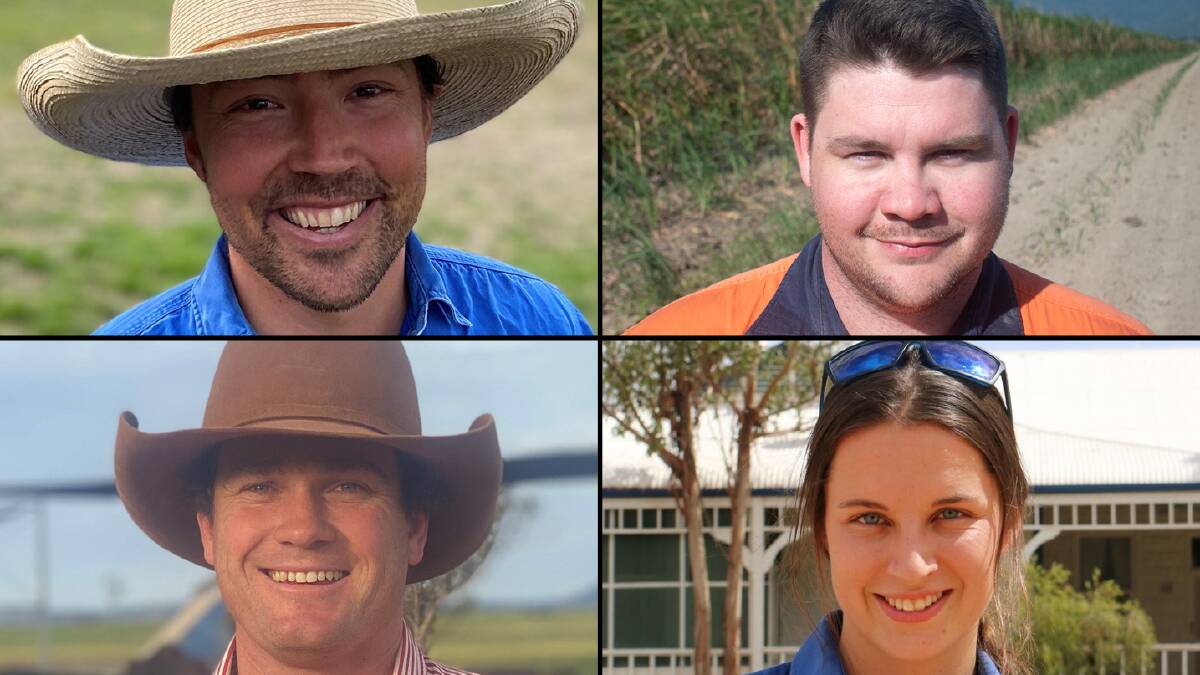 IN THE RUNNING: The four Australian finalists in the 2022 Zanda McDonald Award Charlie Perry, Gavin Rodman, Jeremy Cummins and Kate McBride. 