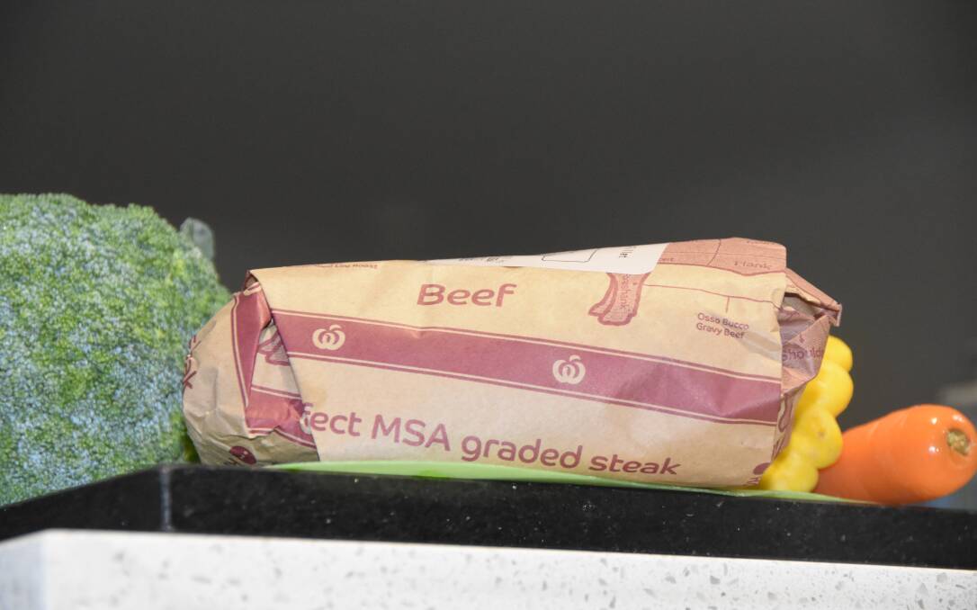 Packaging on beef purchased at the in-store butchers in Woolworths still says MSA graded, but the MSA sticker has been removed from pre-packaged steaks.