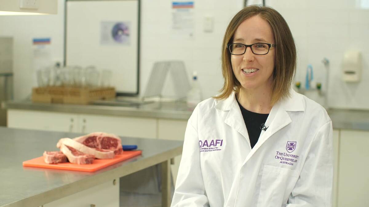 Sensory scientist associate professor Heather Smyth, from the University of Queensland, is pushing for Australian beef to develop flavour profiles for premium products. Photo via UQ.