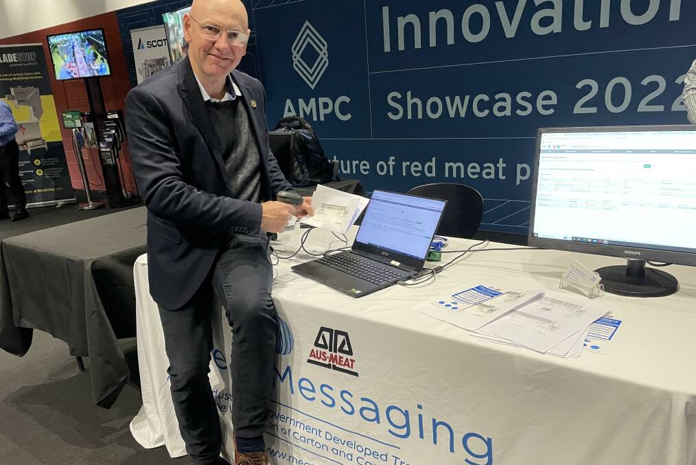 Des Bowler, managing director of Management for Technology Pty Ltd, demonstrates the Meat Messaging System at last week's Australian Meat Processor Corporation conference in Melbourne.