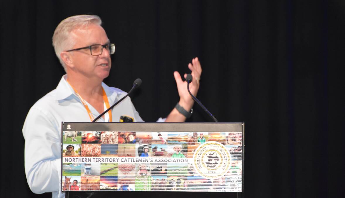 Natural resources expert Scott Hamilton speaking at the recent NTCA conference in Darwin.