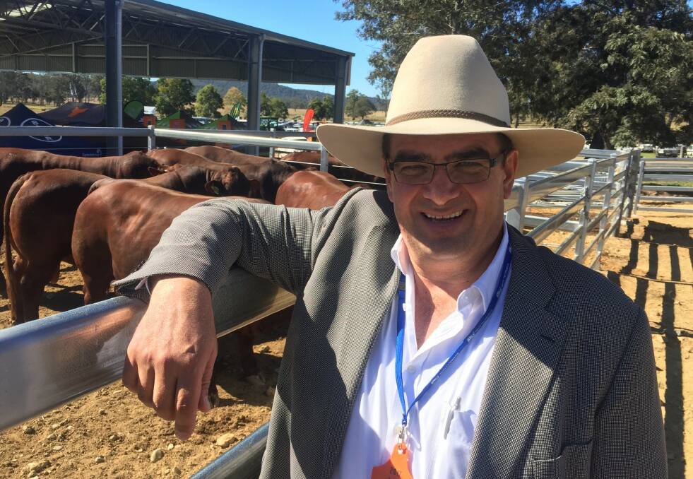 AACo's chief executive officer Jason Strong at the Yulgilbar Beef Expo and Fourm. Photo: Mark Phelps