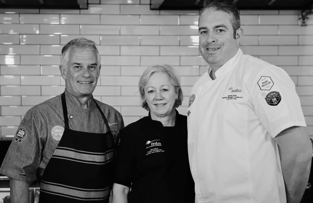 TRICKS OF THE TRADE: MLA's Doug Piper, Julie Ballard and Sam Burke, who will deliver a webinar series to food service chefs.