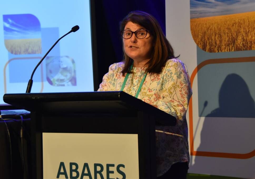 General manager of emergency preparedness for Animal Health Australia Dr Samantha Allan speaking at Outlook 2023 in Canberra.