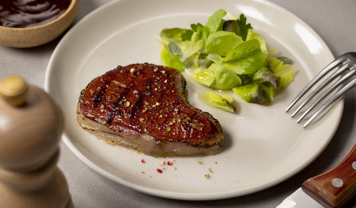 SERVED UP: MeaTech's offering is believed to be the largest cultured steak generated using 3D bioprinting technology. The company says it is a 'groundbreaking achievement' that will serve as a milestone toward the goal of scaled production of cultivated bio-printed steak.