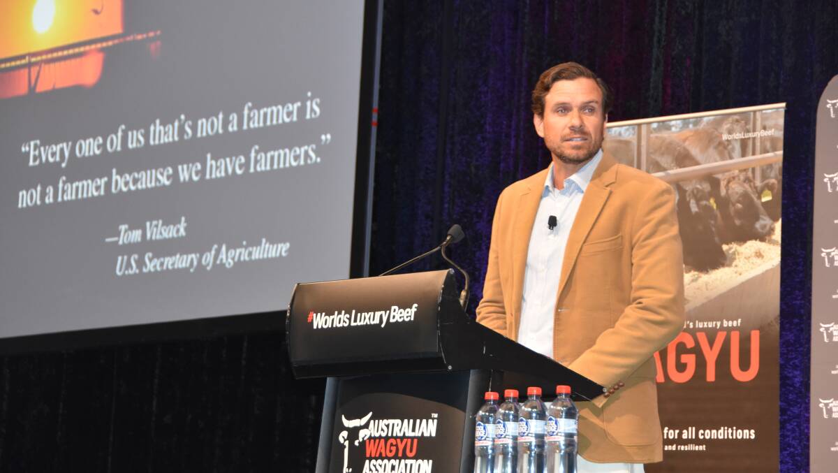 ACC's chief executive officer Anthony Lee speaking at a beef industry conference this year.