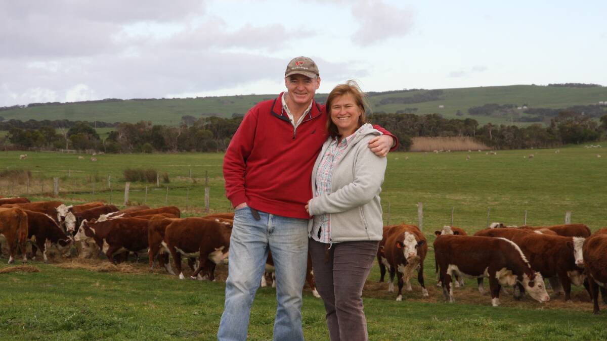 Beef and sheep producers Paul and Jenny O'Sullivan "Malabar Farm", Gippsland.