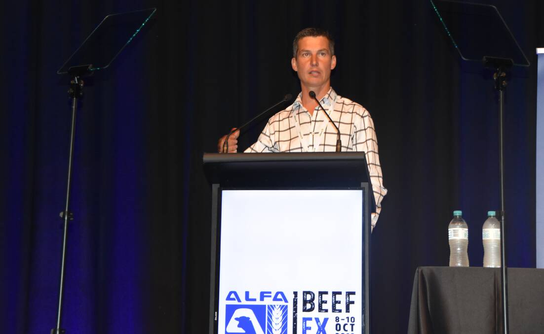New Zealand dairy farmer Richard Fowler speaking at BeefEx 2018 in Brisbane this week.