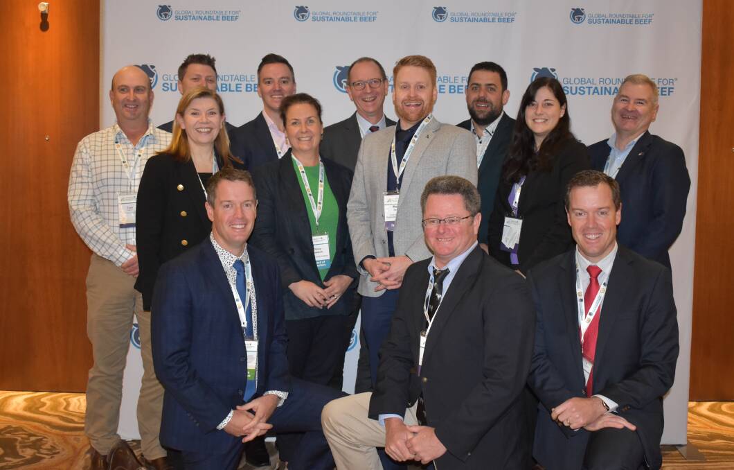 Australians attending the GRSB conference in Denver included (back row from left) Tom Lawson, Scott Strachan, Mark Wiedermann, Justin Sherrard, Jacob Betros, Matthew Worrell; (middle row) Jacqui Huntington, Olivia Lawson, Mark Davie, Taylah Faulkner and (front) Ian McConnel, Brad Witt and Bruce McConnel.