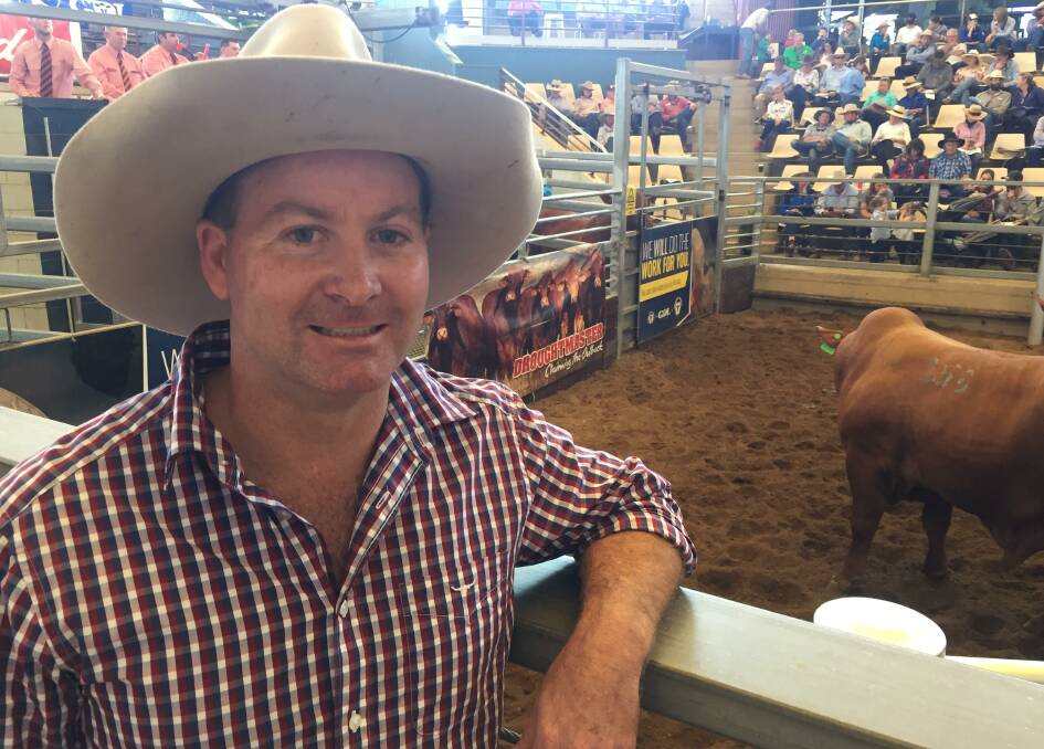 OPTIMISM: The Droughtmaster Society's newly-appointed general manager Simon Gleeson at the breed's big two-day bull sale in Rockhampton this week.
