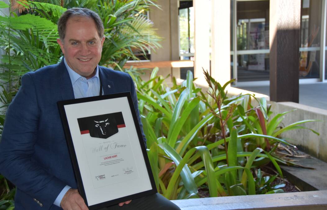Stockyard Beef's Lachie Hart was inducted into the Wagyu Hall of Fame at this year's Australian Wagyu Association conference, held in Mackay.