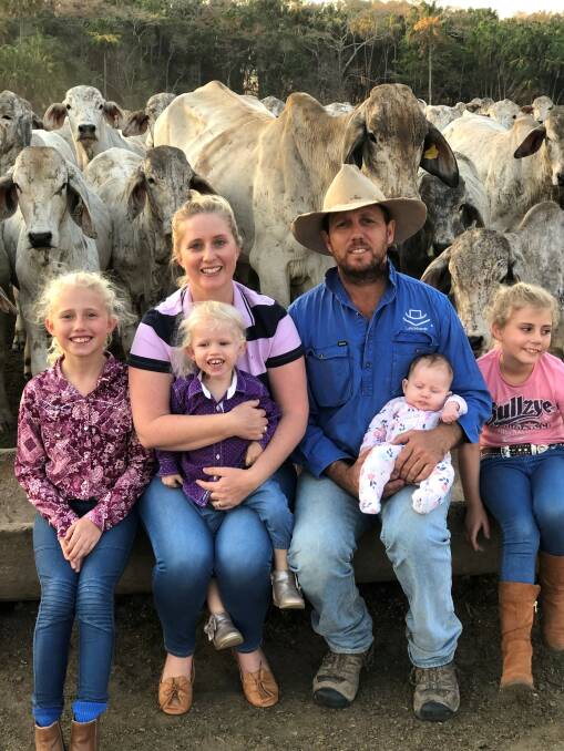 THINKING AHEAD: Beef producers and aspiring feedlotters Stewart and Sarah Borg and family.