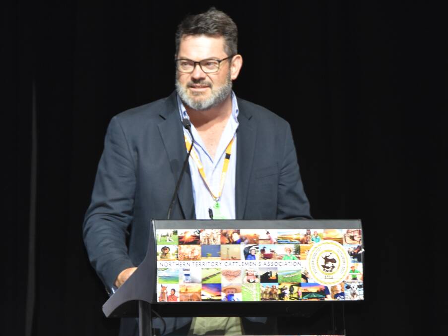 MinterEllison's Andrew Gill speaking at the NTCA conference.