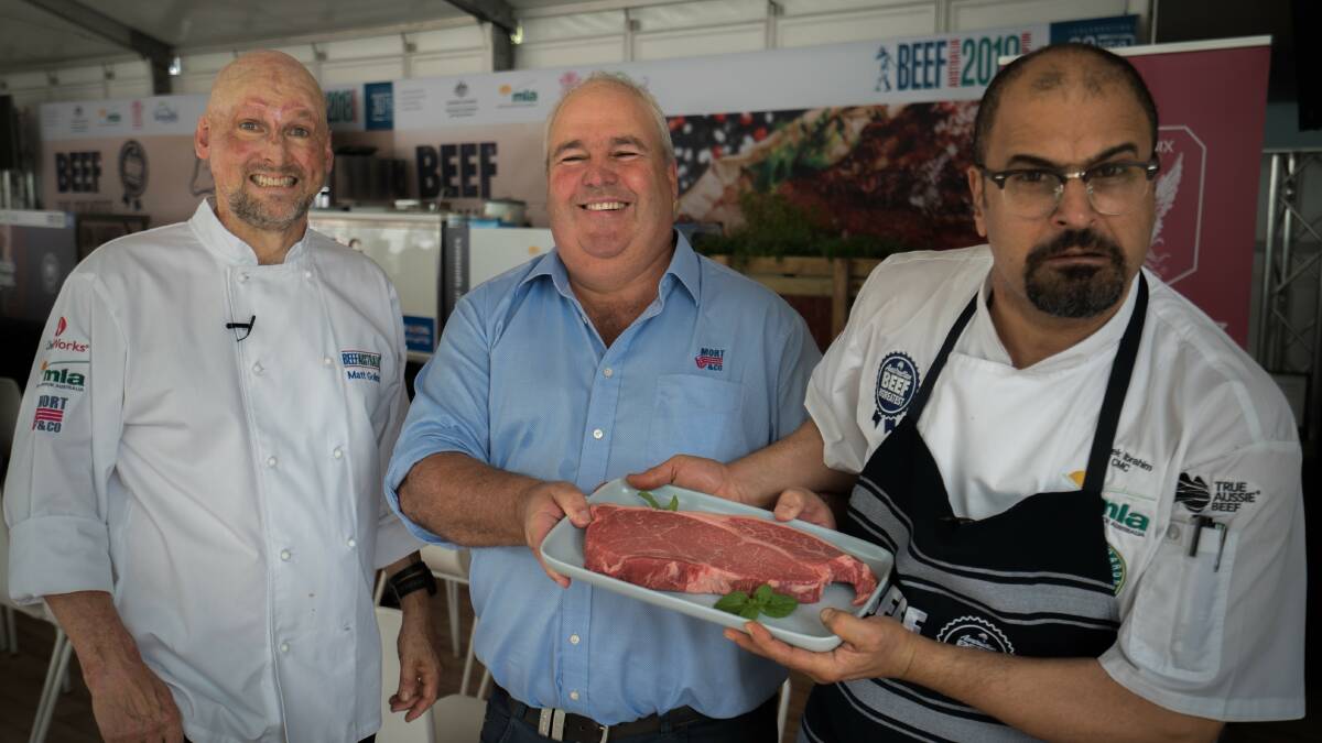 Charlie Mort, managing director Mort & Co with chefs Matt Golinski and Tarek Ibrahim.