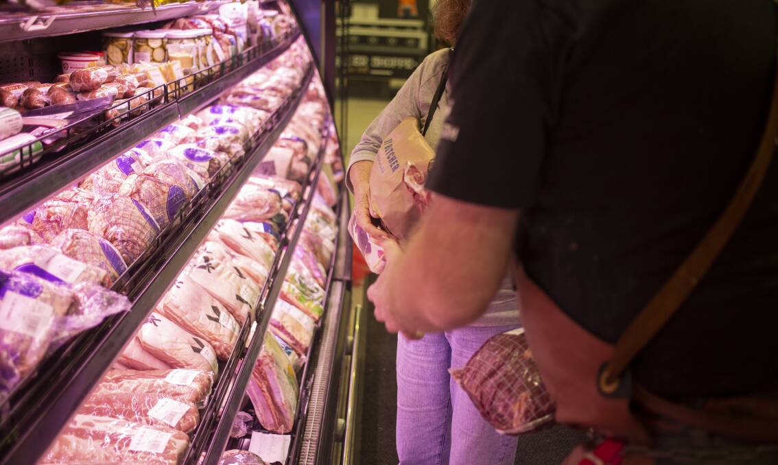 MEAT CASES: Consumers in Australia are trading sirloins for lower-priced cuts but still spending the same amount on beef, analysts report.