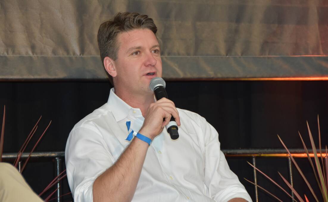 Andrew Brazier, strategic sourcing beef, pork and fish for McDonald's Global Supply Chain, speaking at Beef Australia in Rockhampton yesterday.