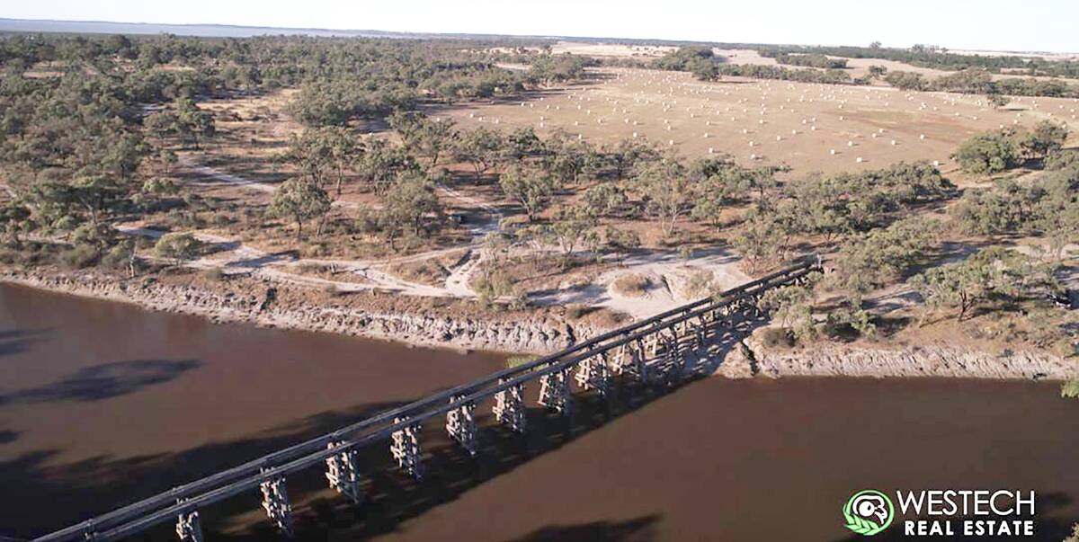 Lots to see in this picture - Victoria's largest natural freshwater lake complete with water at the top, and the iconic timber railway bridge at Jeparit below. Pictures and video from Westech Real Estate