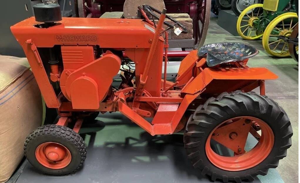 A restored Howard 2000 hobby farm tractor comes with instructions.