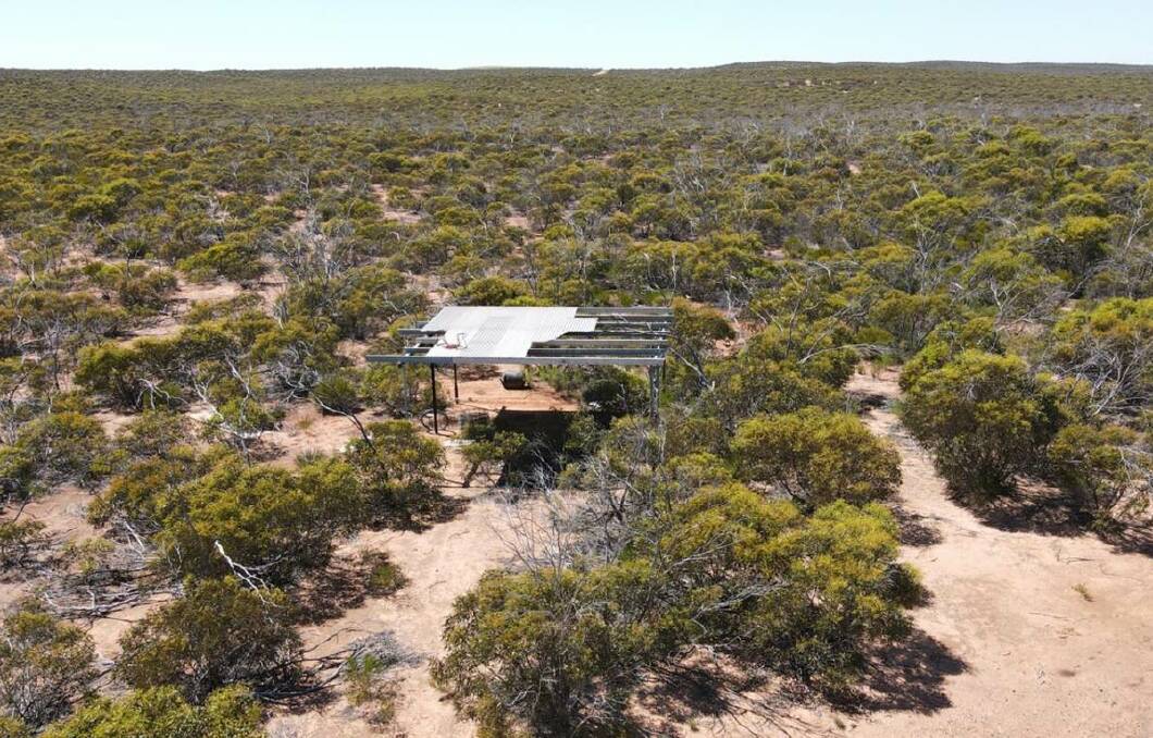 Your house in the Mallee wilderness. For about $133 per acre you might be able to afford some extra sheets of iron to start a reno. Pictures from Urban and Rural Partners.
