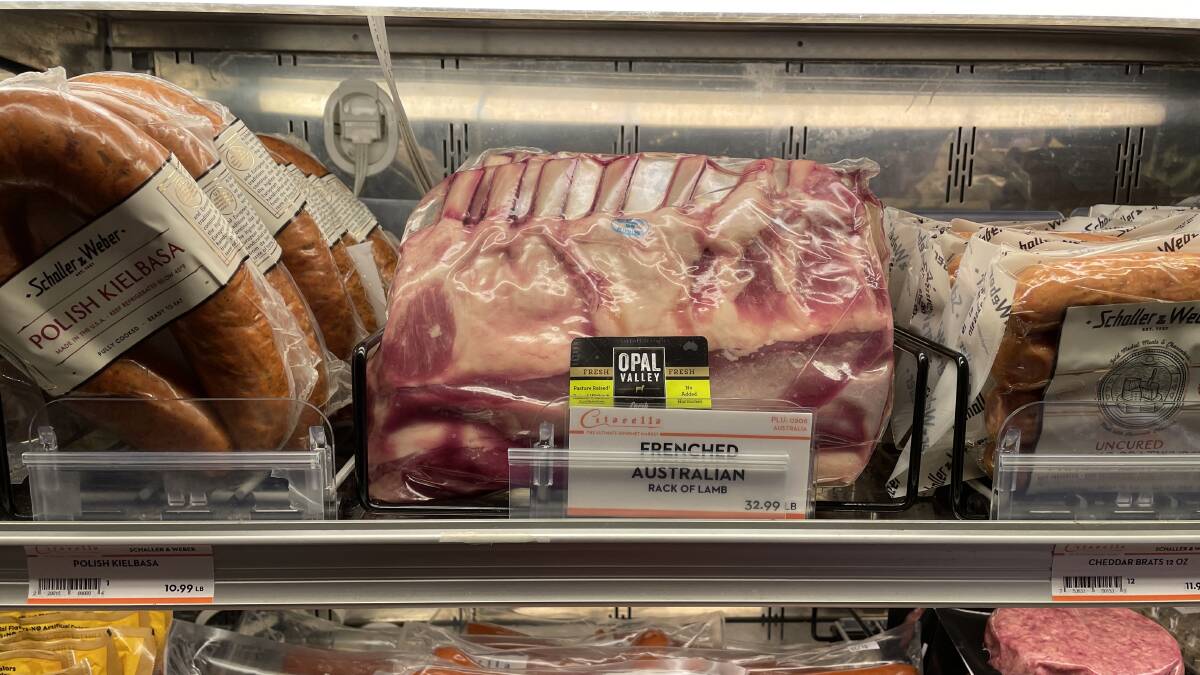 Australian lamb for sale in New York City. UK farmers have been told Australian exporters rely heavily on the US market.