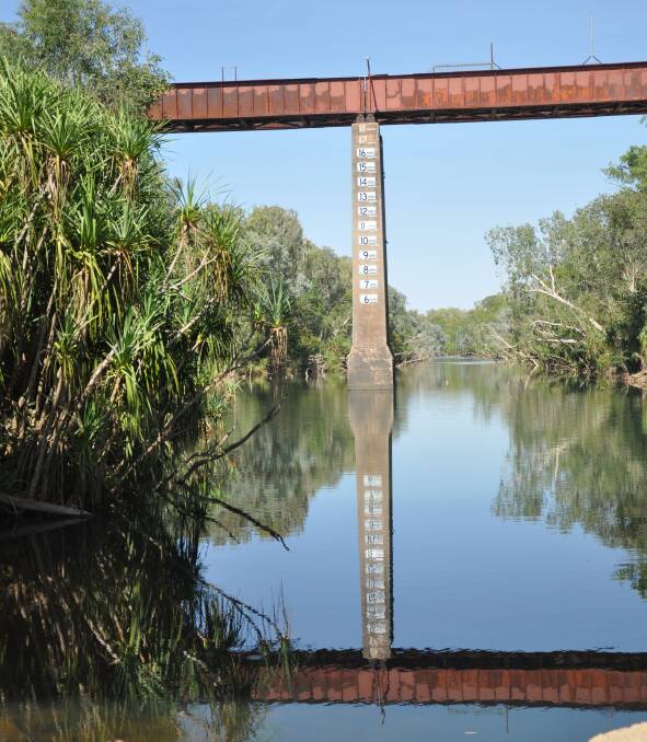 How the Katherine River, in Katherine, normally looks outside the wet season.