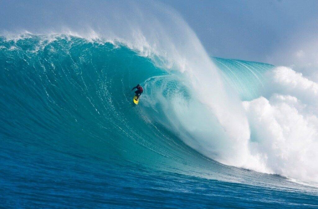 BIG SURF: Big wave riders have the Yanerbie Bombie on their bucket list. Picture: Streaky Bay Tourism Association.