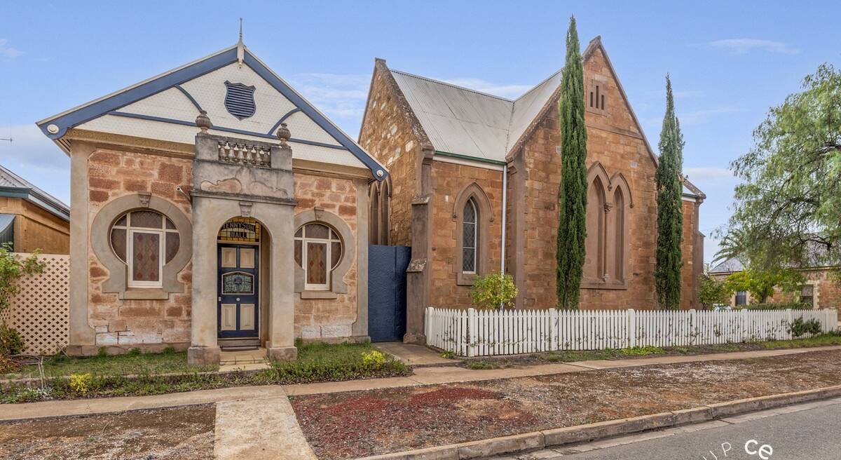 HISTORY IN STONE: The grand former Baptist Church in Peterborough and the adjacent Tennyson Hall are for sale. Pictures: CE Property Group.