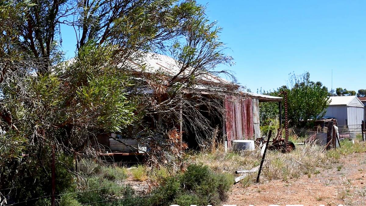 A rundown house in the tiny Mid North town of Appila sold today with its half acre block for $19,000 to help pay off council arrears of $16,709. Pictures: Nutrien Harcourts.