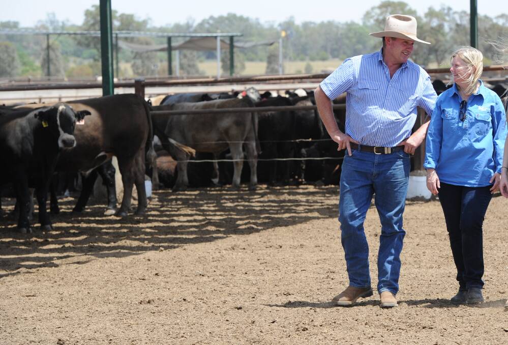 Andrew and Tess Herbert at their Gundamain Feedlot, near Eugowra in Central West NSW. 