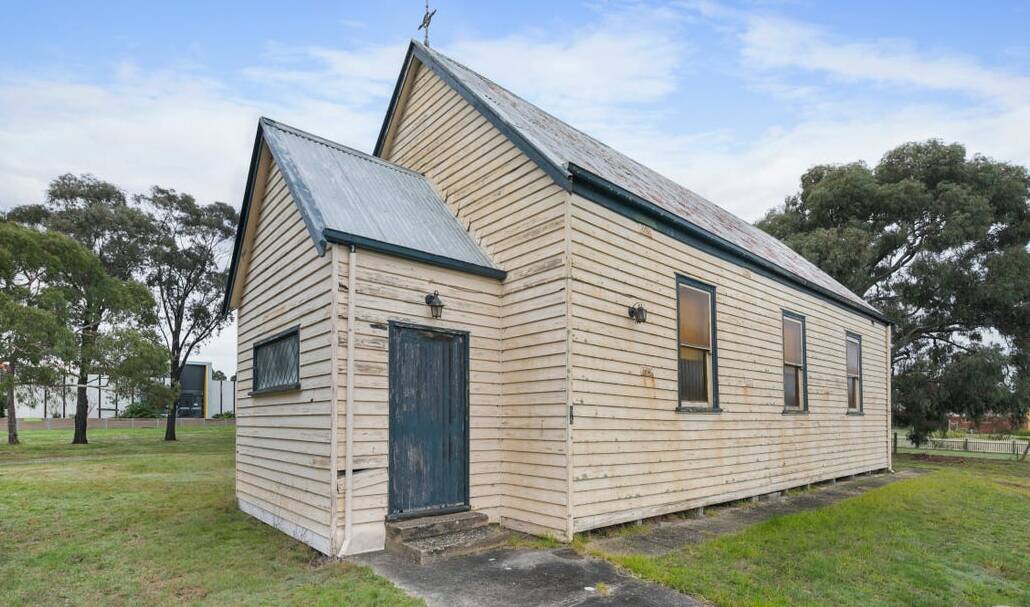 SALE SURPRISE: Golden Plains Shire Council was the winning bidder at a public auction for this church at Smythesdale on Saturday. Picture: PRD Ballarat.