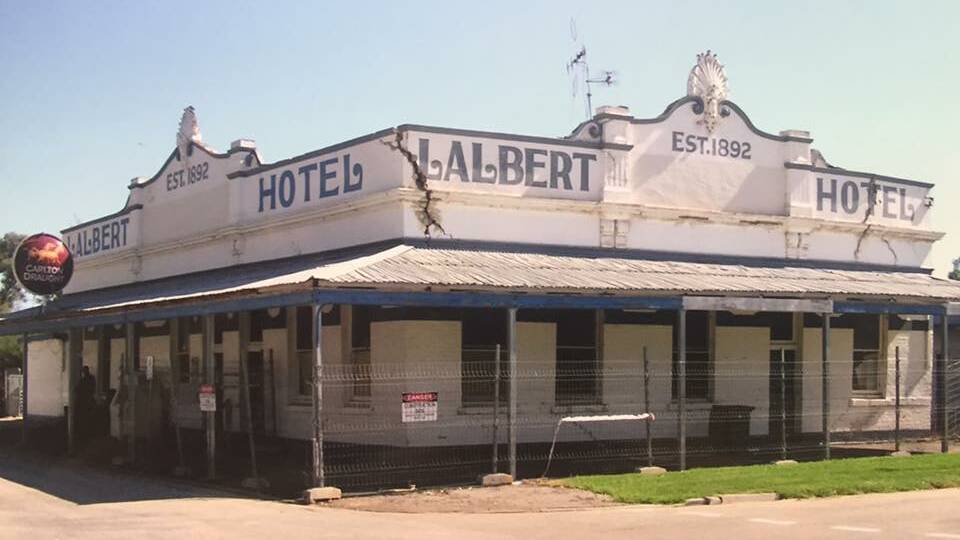 The historic Lalbert Hotel was badly damaged in a wind storm back in 2013.