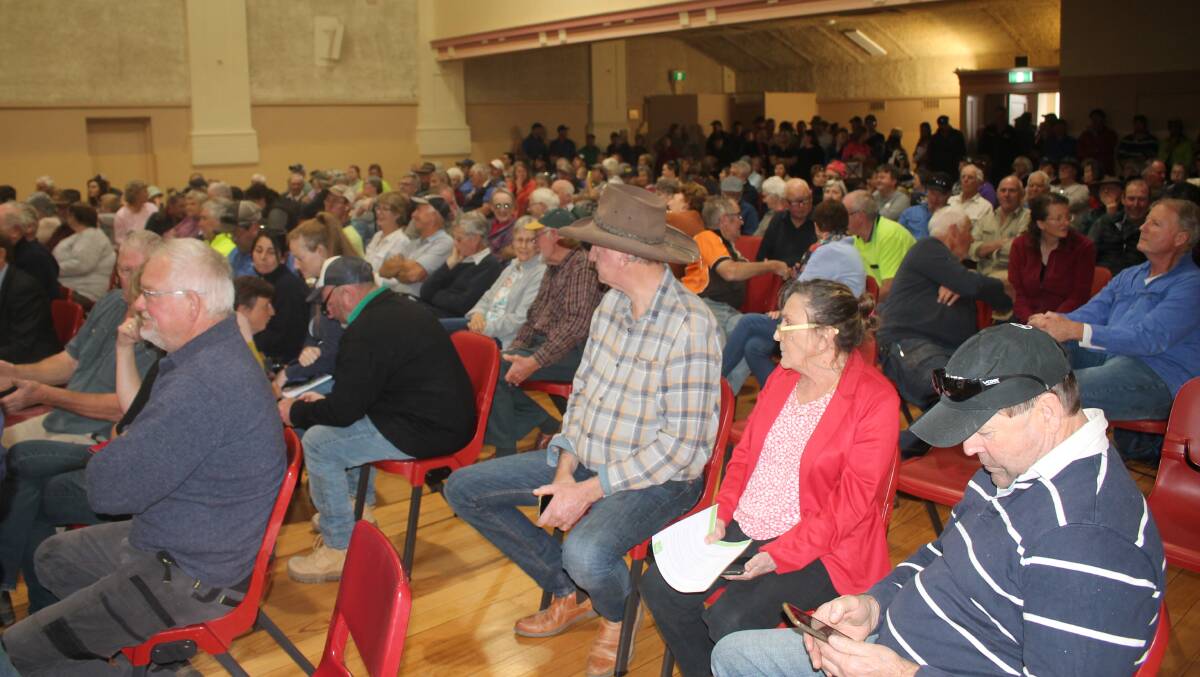 More than 600 people packed St Arnaud's town hall to learn more about the proposed powerlines earlier in the year.