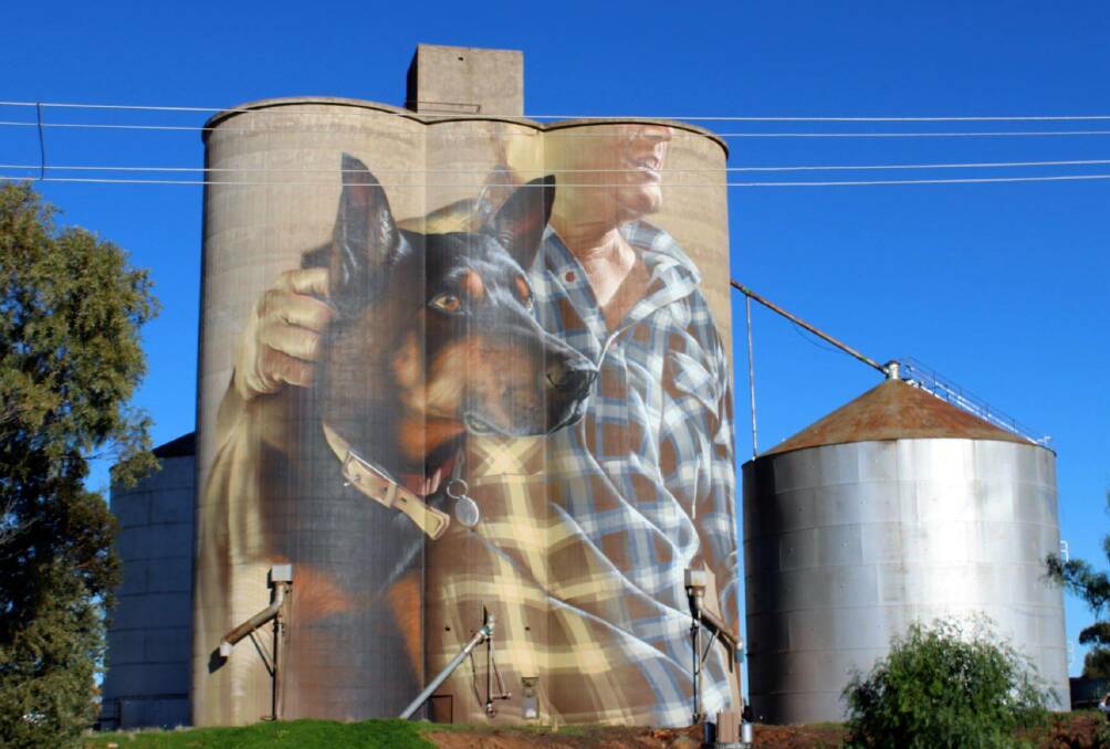 Calder Highway town Nullawil joined the silo art trail in 2019.