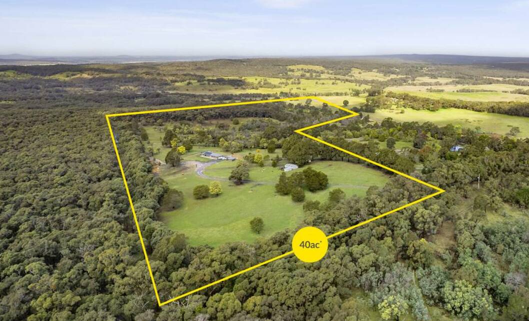 A newish home on 40 acres near Beaufort is for sale between $875,000-$925,000. Picture: Ray White Ballarat.