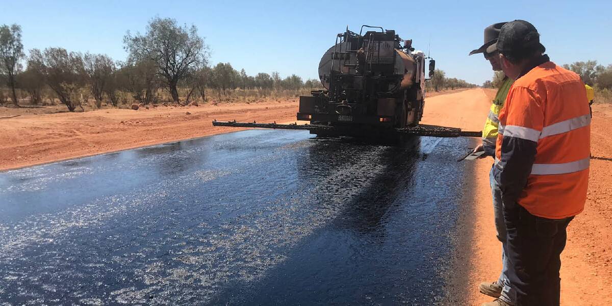 NATION BUILDING: Another stretch of the iconic Tanami Track is to be sealed. Picture: Exact Contracting.
