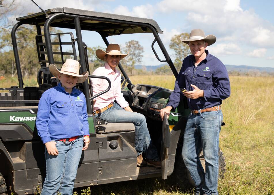 COLES PARTNERS: Addison, Lauren and Andrew Winks from the Nooroomba Feedlot at Maidenwell in Queensland have teamed up with Coles. Picture: supplied.