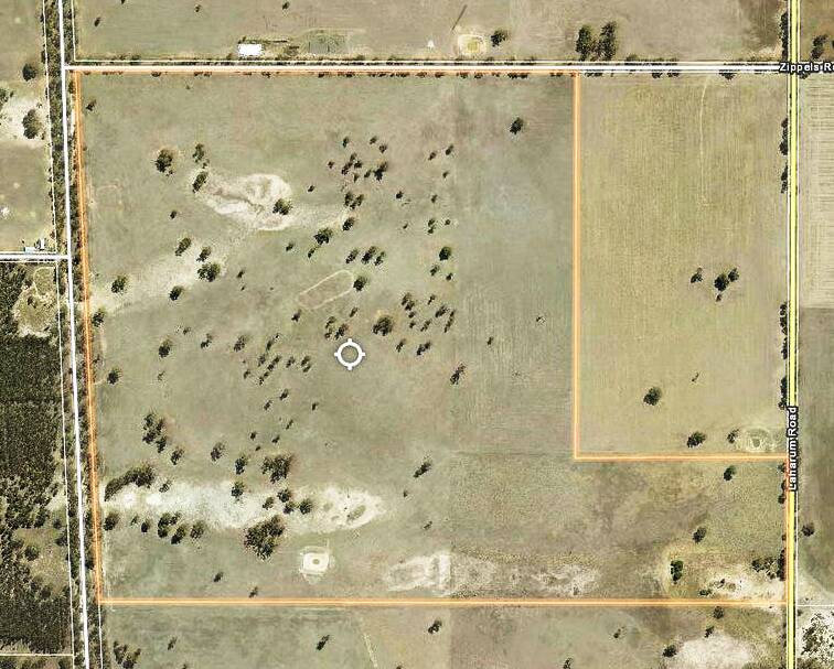 The farm land sold near Horsham on Friday afternoon. Picture: Harcourts Horsham.
